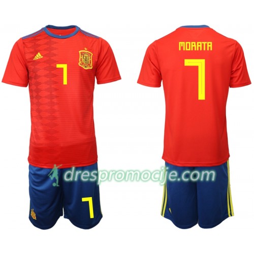 Španjolska Dres MORATA 7 Dječji Domaći 2019 Kratkih Rukava Španjolska Dres MORATA 7 Dječji Domaći 2019 Kratkih Rukava